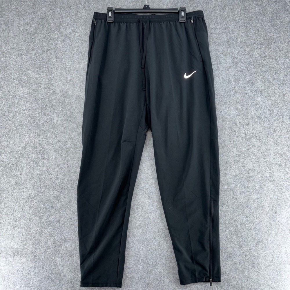 Nike Stride Dri-FIT Running Pants Mens Large Black Tapered HV4544-010